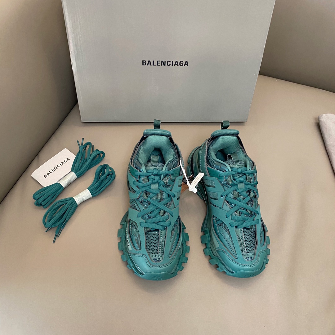 Balenciaga verde oscuro · Balenciaga 2021ss nuevo color Track 3.0 zapatos para papá de tercera generación, zapatos depo…
