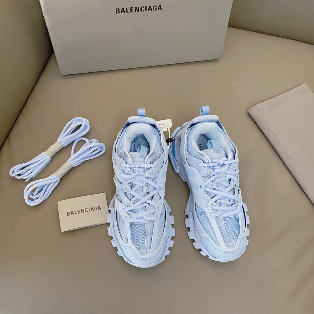 Azul claro Balenciaga · Balenciaga 2021ss nuevo color Track 3.0 zapatos para papá de tercera generación, calzado deport…