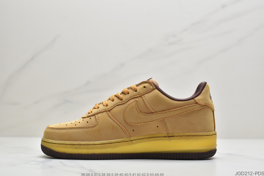 180Nike Air Force 1 CO.JP Retro SP”Wheat Mocha”空军一号低帮经典百搭休闲运动板鞋“麦黄摩卡半透明”DC7504-700