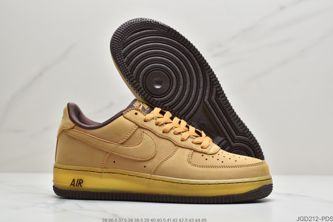 180Nike Air Force 1 CO.JP Retro SP”Wheat Mocha”空军一号低帮经典百搭休闲运动板鞋“麦黄摩卡半透明”DC7504-700