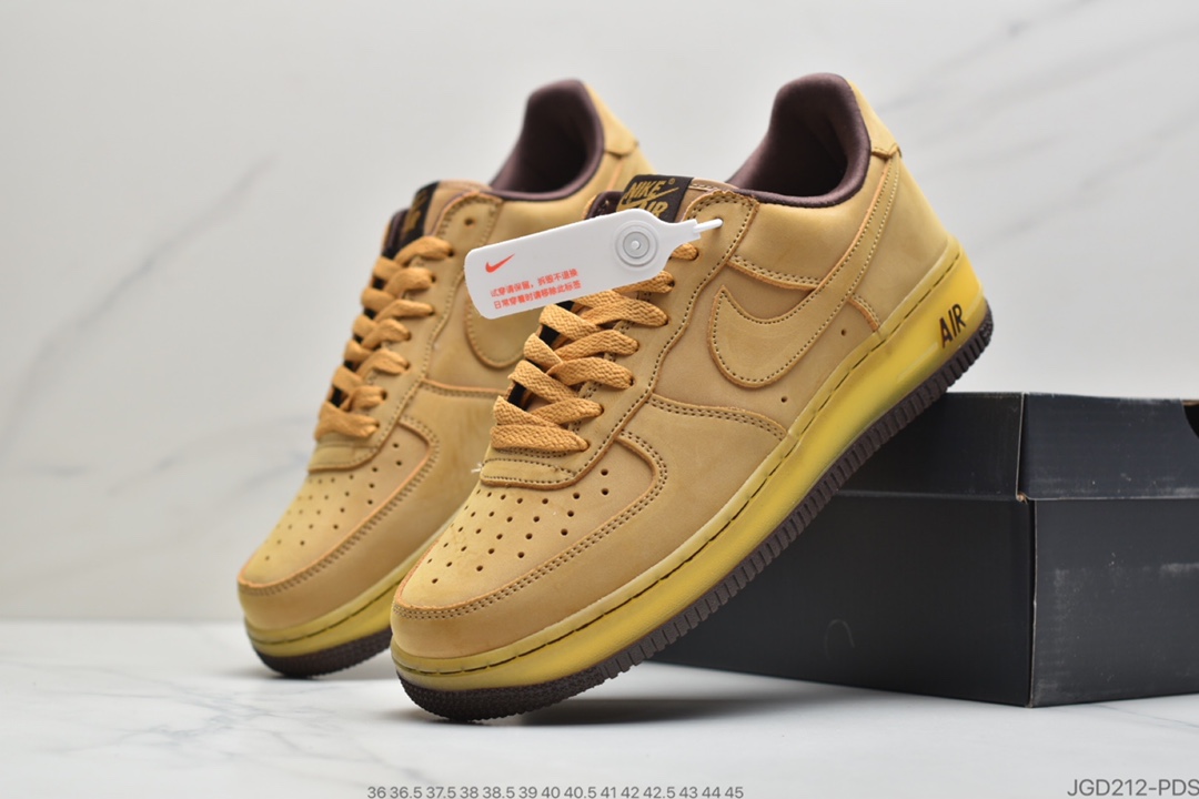 180Nike Air Force 1 CO.JP Retro SP”Wheat Mocha”空军一号低帮经典百搭休闲运动板鞋“麦黄摩卡半透明”DC7504-700