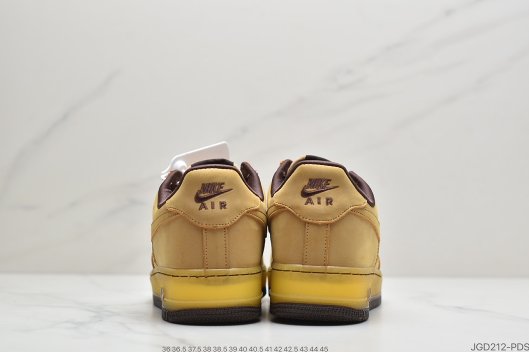 180Nike Air Force 1 CO.JP Retro SP”Wheat Mocha”空军一号低帮经典百搭休闲运动板鞋“麦黄摩卡半透明”DC7504-700