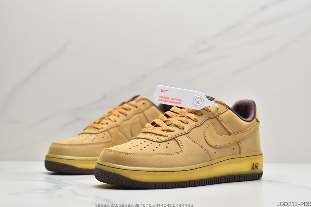 180Nike Air Force 1 CO.JP Retro SP”Wheat Mocha”空军一号低帮经典百搭休闲运动板鞋“麦黄摩卡半透明”DC7504-700