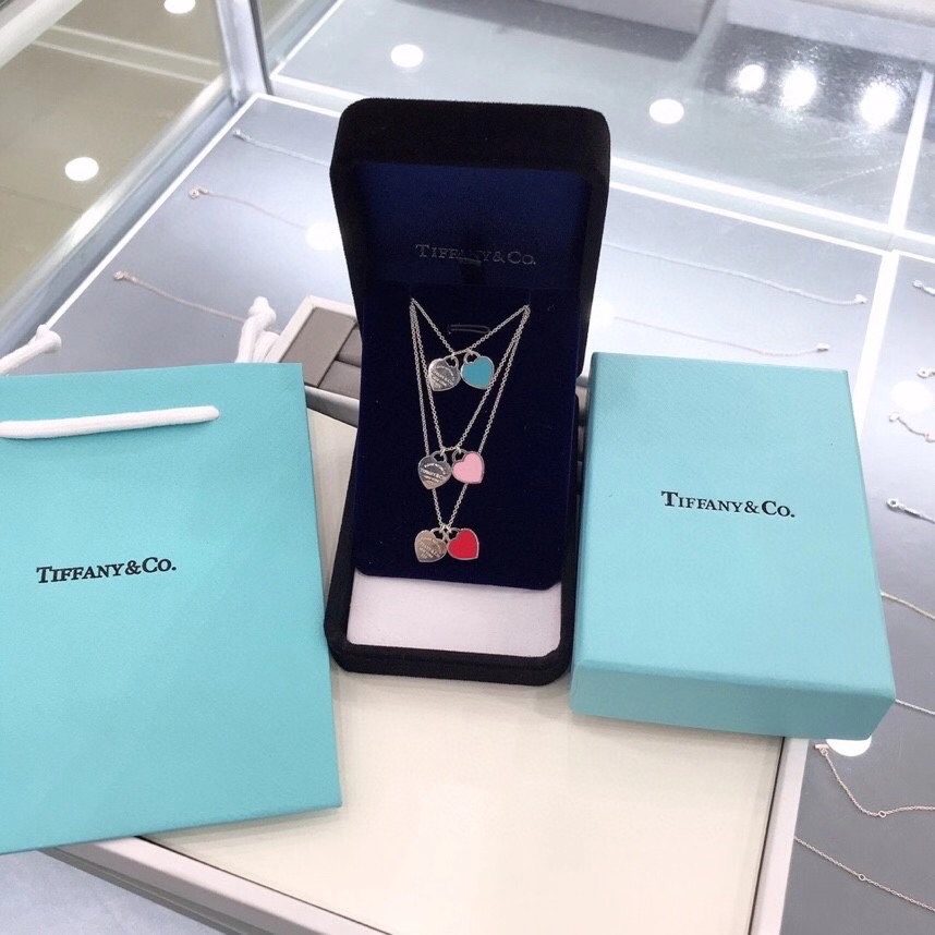 NO:103775,Girls' Dream T Family Double Heart Necklace Purchase Version, Tiffany Necklace, Tiffany, Necklace19860909女生的梦T家双心项链代购版,蒂芙尼项链,tiffany,necklace,Jewelry