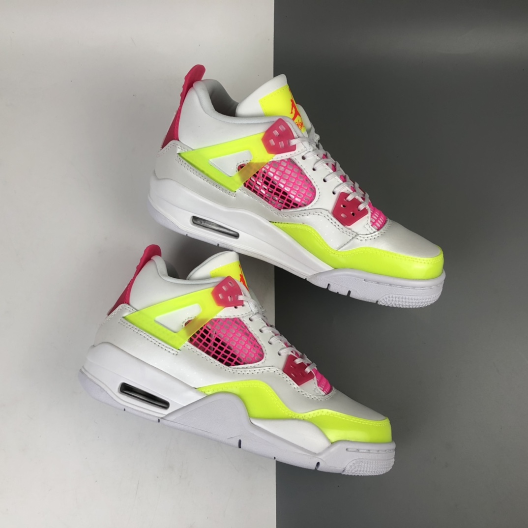 360 Air Jordan 4 AJ4 GS “Lemon Venom” 黄粉白糖果柠檬 CV7808-100