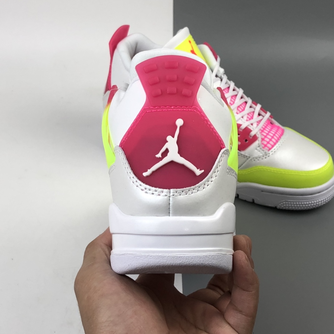 360 Air Jordan 4 AJ4 GS “Lemon Venom” 黄粉白糖果柠檬 CV7808-100