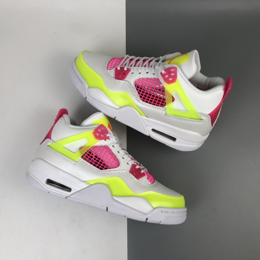 360 Air Jordan 4 AJ4 GS “Lemon Venom” 黄粉白糖果柠檬 CV7808-100