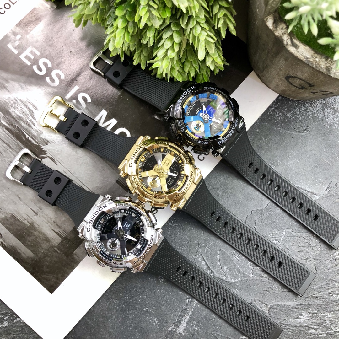 G5    Casio 卡西欧 GM-110G-1A9PR 系列高品质的追求，你值得拥有主要功能：自动LED照明，200米防水，世界时间，倒计时，闹铃，间歇响报，日历.尺寸：45mm大号 全套 三色可选