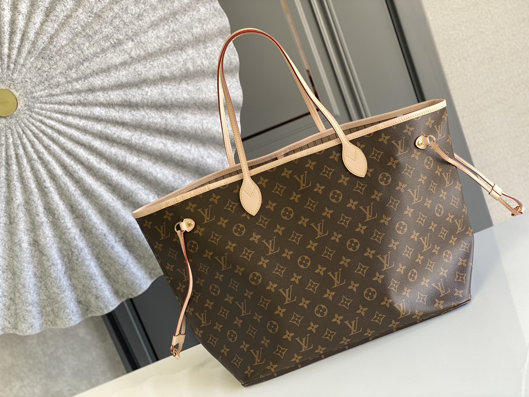 Louis Vuitton LV Neverfull Copy
 Bags Handbags Gold Canvas Cowhide Fabric Linen Vintage