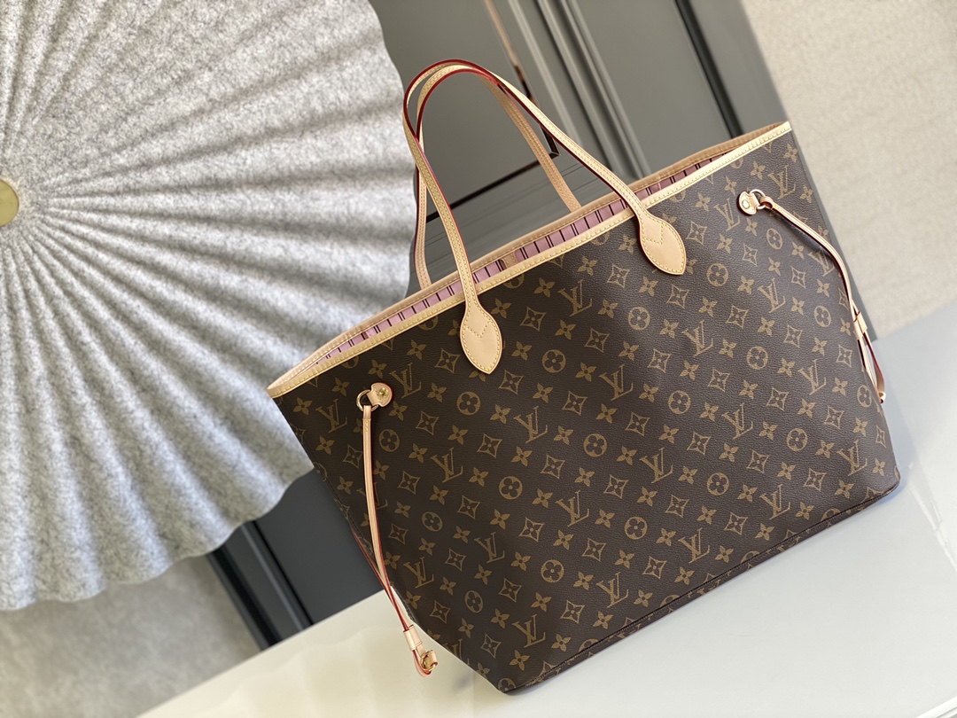 Louis Vuitton LV Neverfull Bags Handbags Gold Canvas Cowhide Fabric Linen Vintage