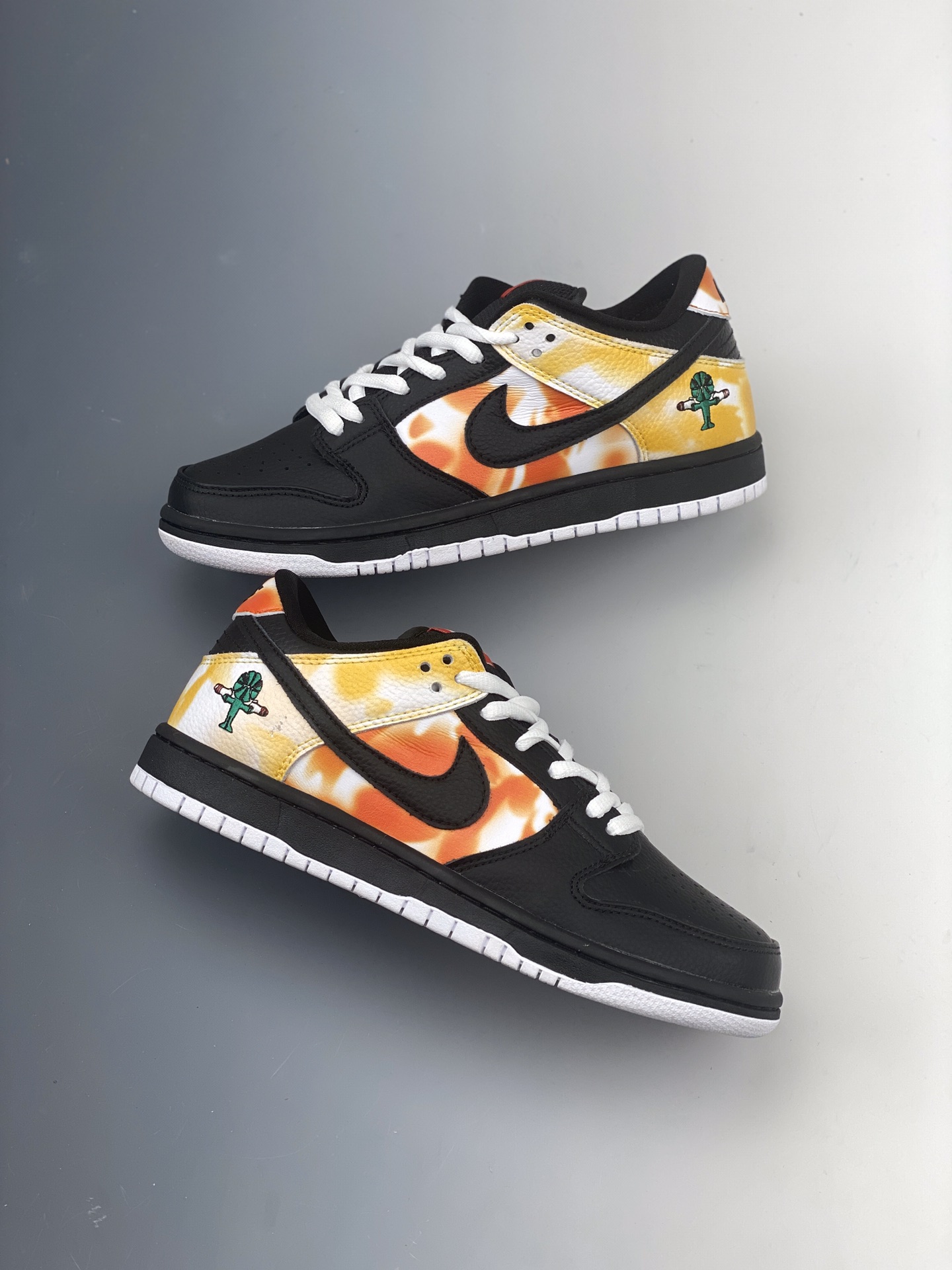 180   Nike SB Dunk Low Pro QS”Viernam 25 Anniversary”扣篮系列低帮经典百搭休闲运动板鞋“黑黄橙扎染外星人”  BQ6832-001
