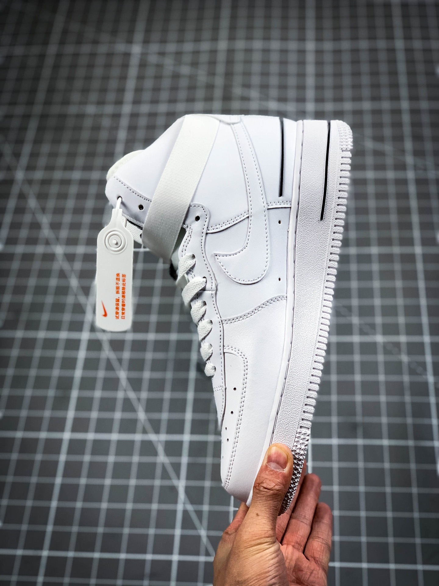 220 海外限定别注空军一号 Nike Air Force 1 High '07 Lv8 “Double Air” 白黑串标 空军一号 CJ1385-100