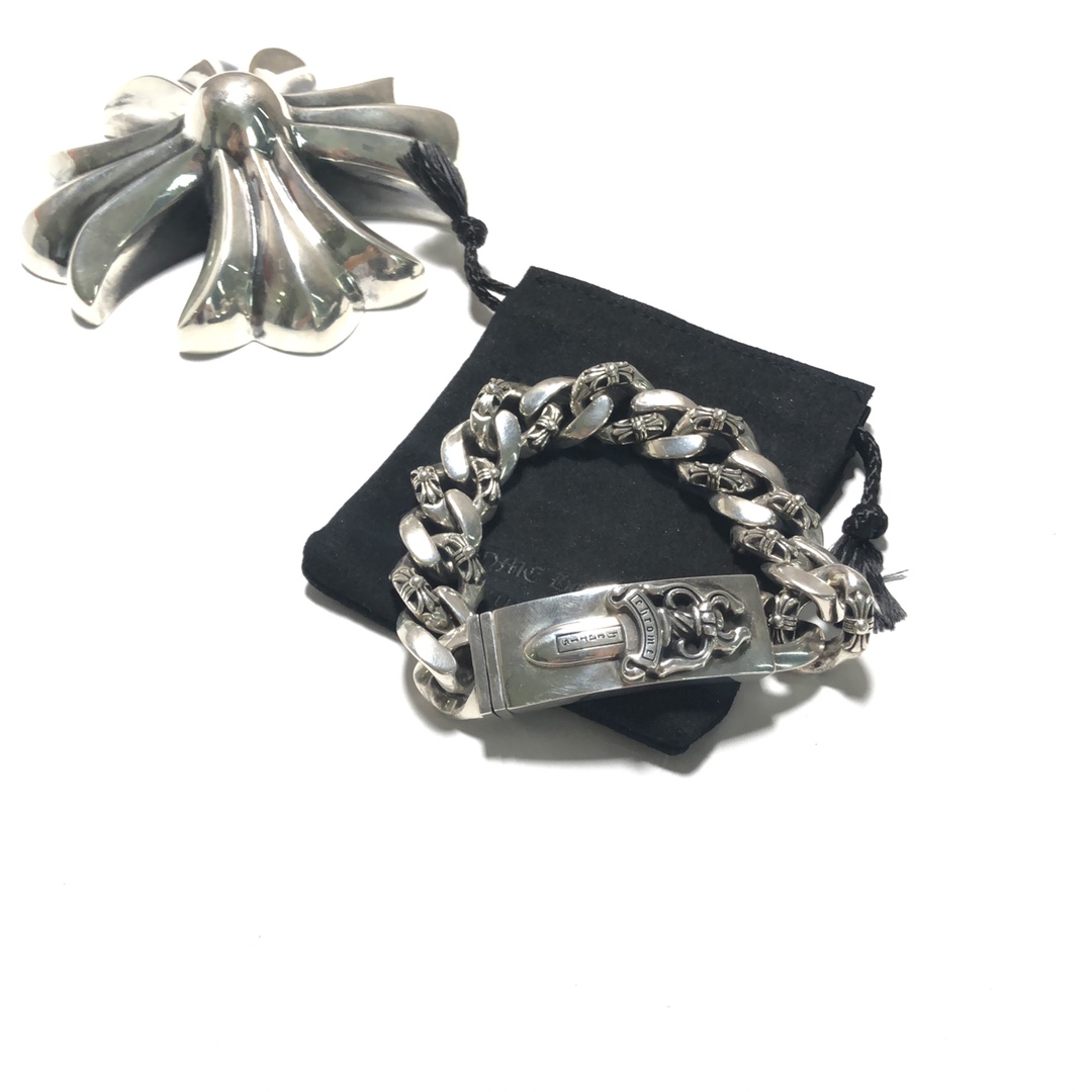 Chrome Hearts 𝐂𝐡𝐫𝐨𝐦𝐞 𝐡𝐞𝐚𝐫𝐭𝐬 克罗心十字花宝剑男士手链