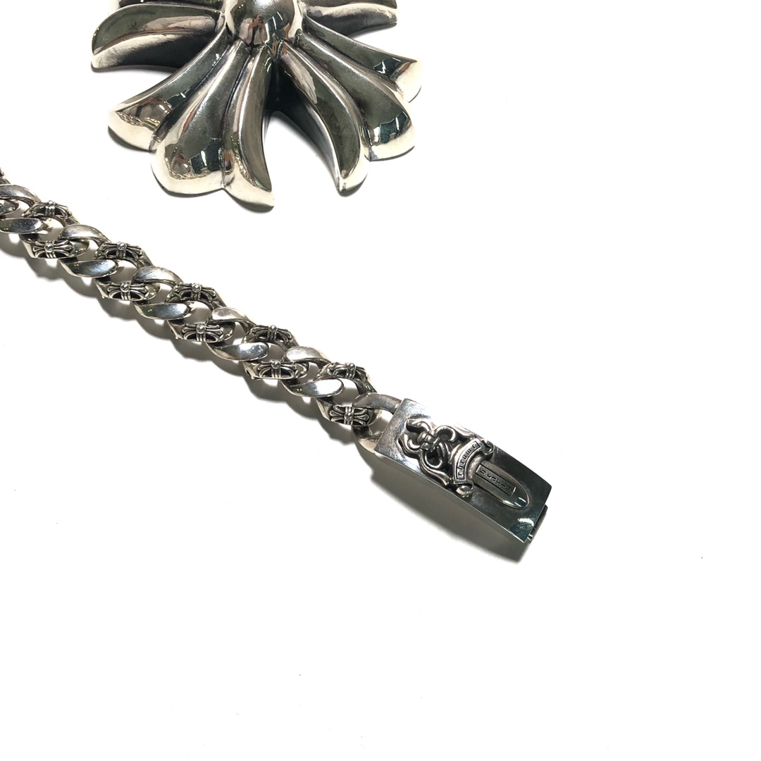 Chrome Hearts 𝐂𝐡𝐫𝐨𝐦𝐞 𝐡𝐞𝐚𝐫𝐭𝐬 克罗心十字花宝剑男士手链