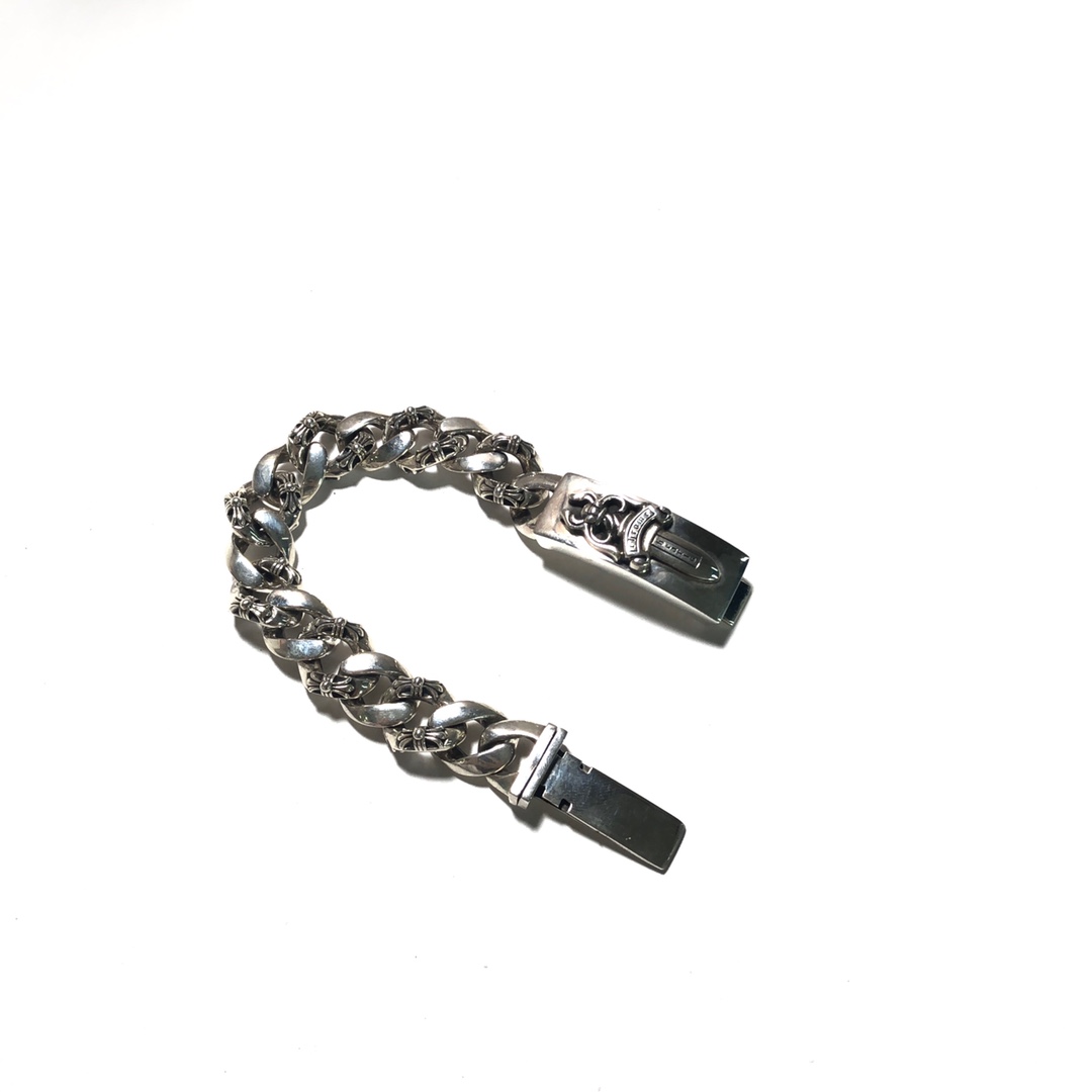 Chrome Hearts 𝐂𝐡𝐫𝐨𝐦𝐞 𝐡𝐞𝐚𝐫𝐭𝐬 克罗心十字花宝剑男士手链