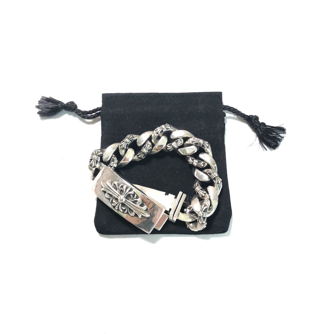 Chrome Hearts 𝐂𝐡𝐫𝐨𝐦𝐞 𝐡𝐞𝐚𝐫𝐭𝐬 克罗心十字花男士手链