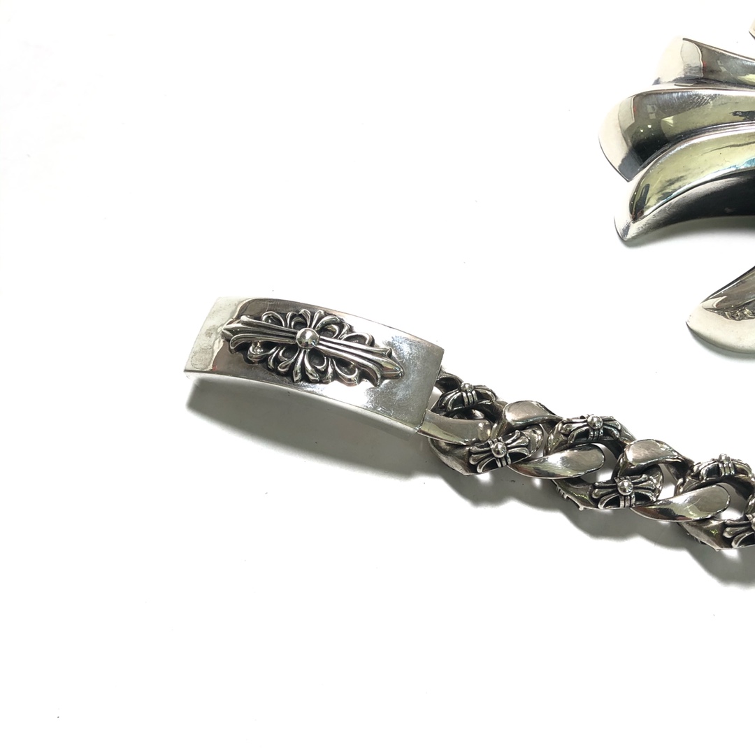 Chrome Hearts 𝐂𝐡𝐫𝐨𝐦𝐞 𝐡𝐞𝐚𝐫𝐭𝐬 克罗心十字花男士手链