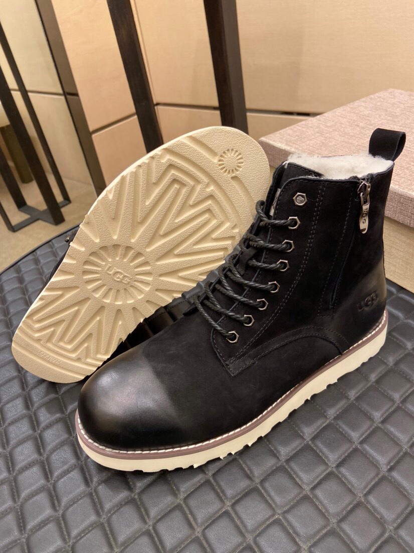 （真全羊毛里不加丝假毛）【UGG男鞋】 版型好到不多说，品质、做工、材料再度升级帅气来袭👏俊朗的外形👏精