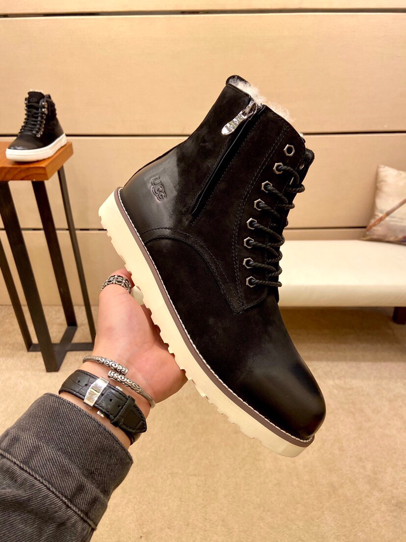 （真全羊毛里不加丝假毛）【UGG男鞋】 版型好到不多说，品质、做工、材料再度升级帅气来袭👏俊朗的外形👏精