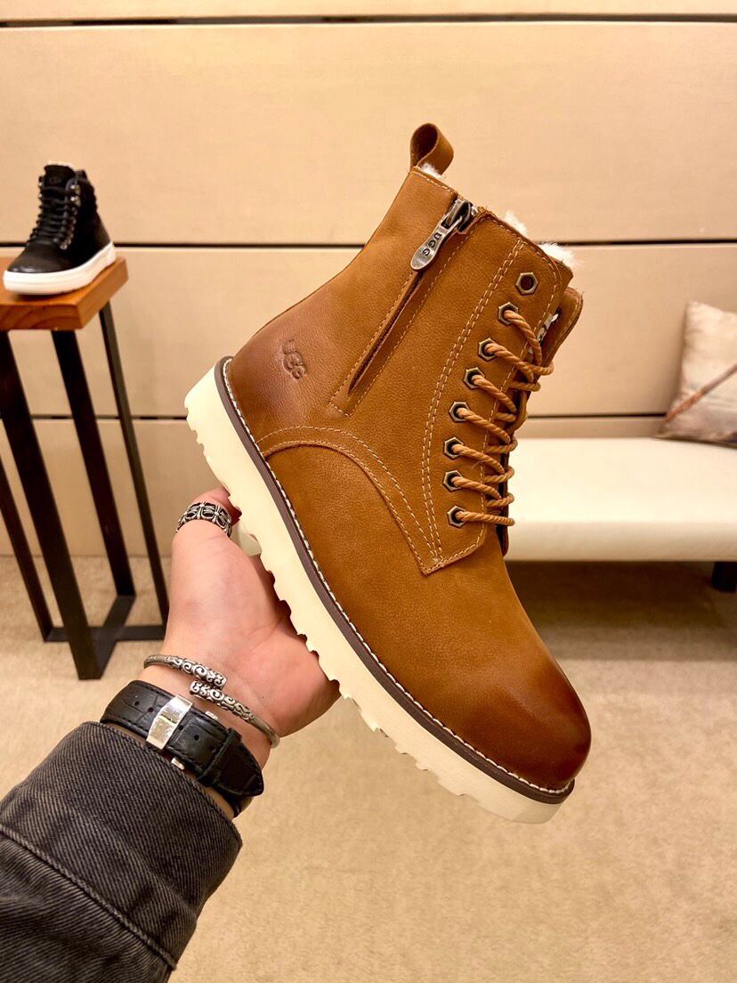 （真全羊毛里不加丝假毛）【UGG男鞋】 版型好到不多说，品质、做工、材料再度升级帅气来袭👏俊朗的外形👏精