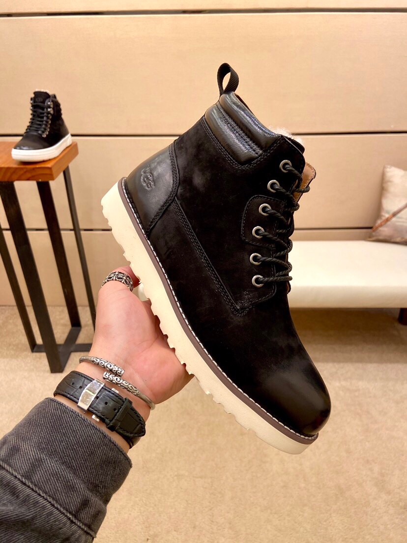 （真全羊毛里不加丝假毛）【UGG男鞋】 版型好到不多说，品质、做工、材料再度升级帅气来袭👏俊朗的外形👏精