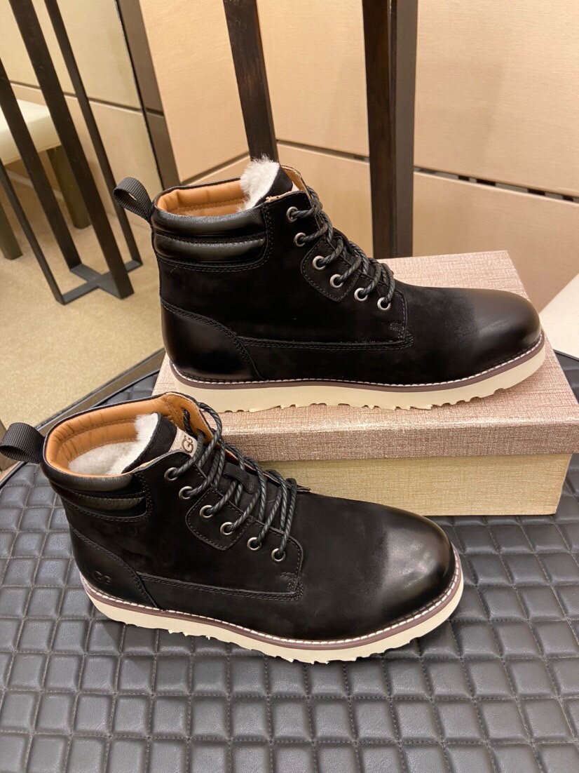 （真全羊毛里不加丝假毛）【UGG男鞋】 版型好到不多说，品质、做工、材料再度升级帅气来袭👏俊朗的外形👏精