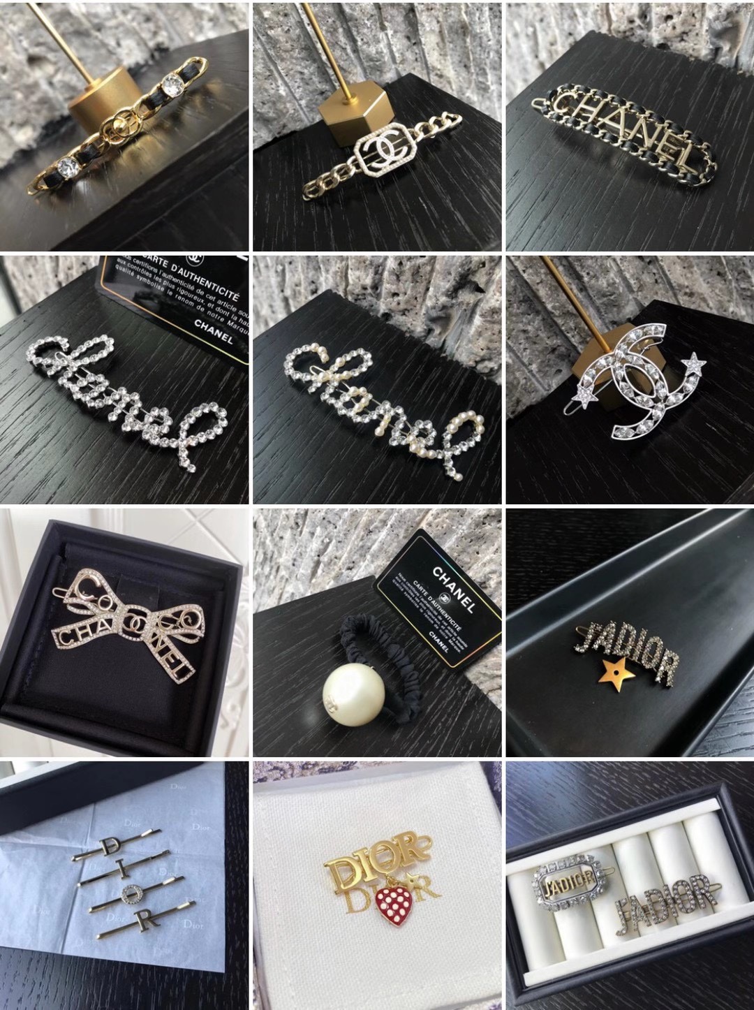 Chanel Chanel、Dior发夹