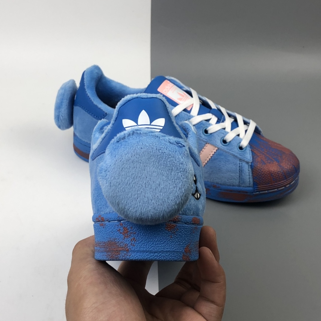 200 Adaias Melting Sadness x Adidas Originals Superstar贝壳头经典百搭休闲运动板鞋“小兔子”FZ5253