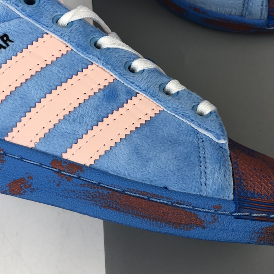 200 Adaias Melting Sadness x Adidas Originals Superstar贝壳头经典百搭休闲运动板鞋“小兔子”FZ5253