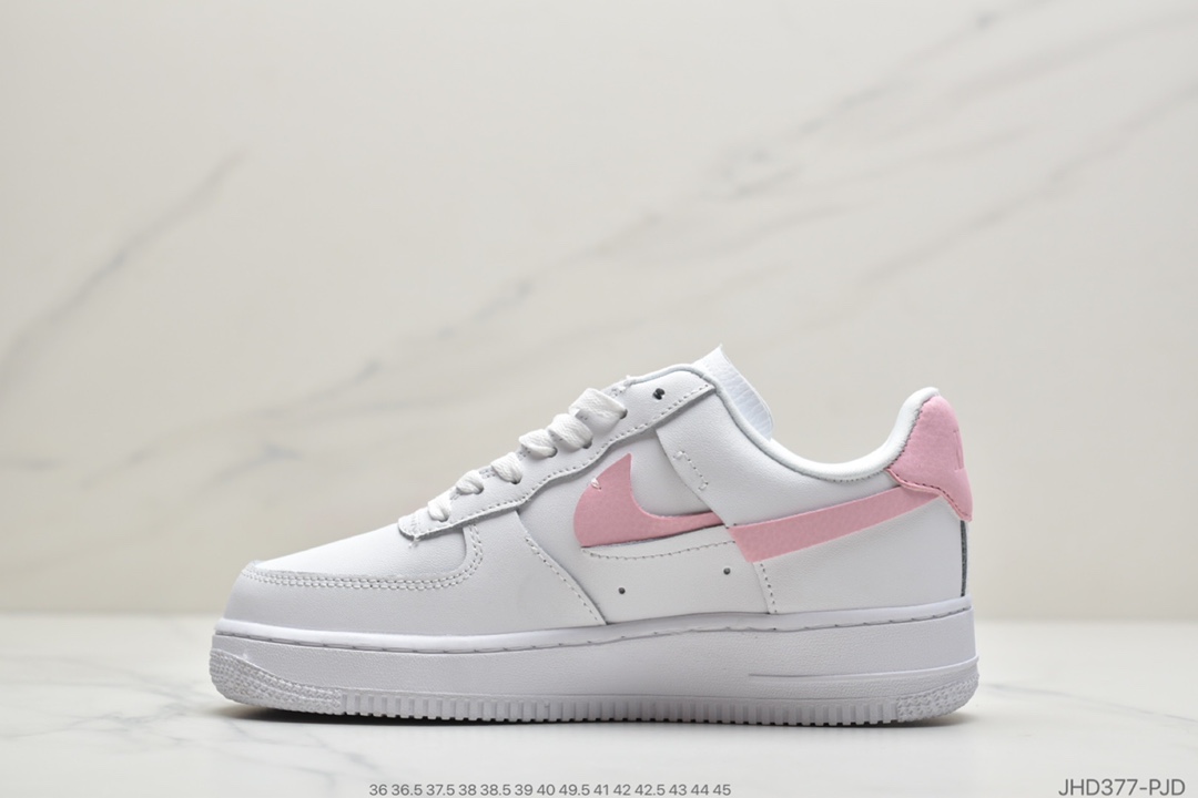 190 公司级耐克Nike Wmns Air Force 1 '07 LX”White/Red/Blue”空军一号经典低帮百搭休闲运动板鞋“皮革白红蓝蛇纹解构断钩”DC1164-100