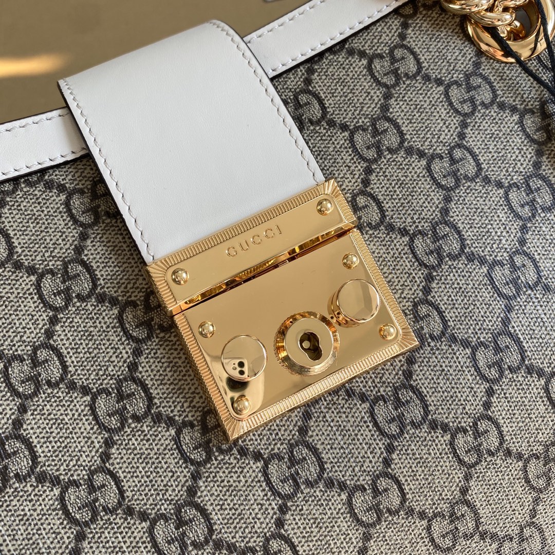 Rare version counter inspection [original leather with complete packaging] Gucci lock double shoulder strap shoulder bag. It is characterized by