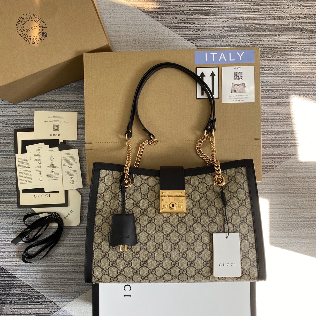 GUCCI 锁扣 双肩带 肩背包
