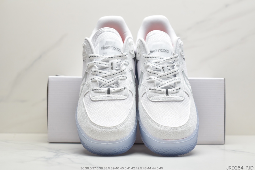 210 公司级耐克Air Force 1 React QS Light Bone 冰块 解析冰蓝空军一号 CQ8879-100