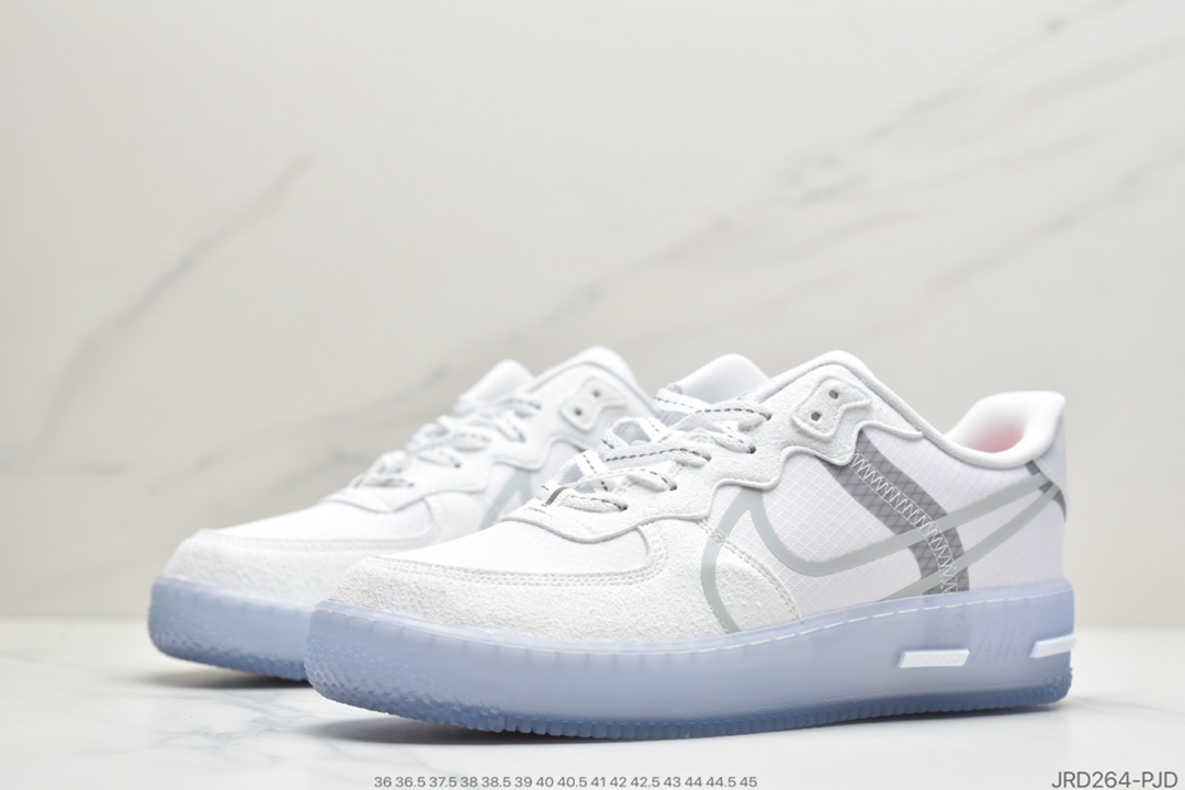 210 公司级耐克Air Force 1 React QS Light Bone 冰块 解析冰蓝空军一号 CQ8879-100