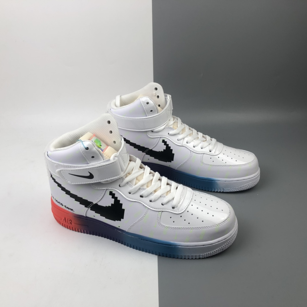 220 OFF White x Nike Air Force 1'07 Vntg Suede Mix 联名款电玩英雄联盟皮肤夜光高帮休闲板鞋 DC2111-101