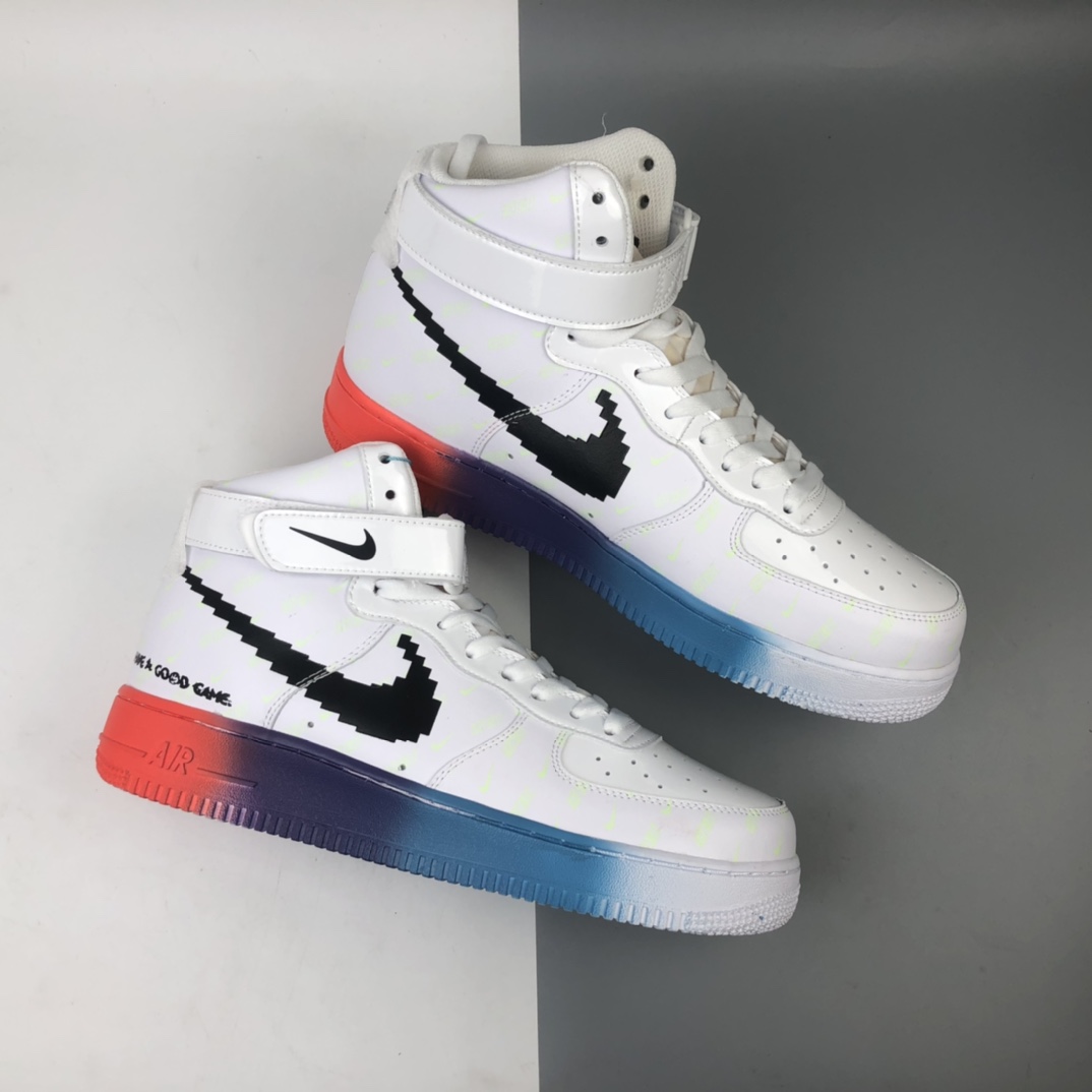 220 OFF White x Nike Air Force 1'07 Vntg Suede Mix 联名款电玩英雄联盟皮肤夜光高帮休闲板鞋 DC2111-101