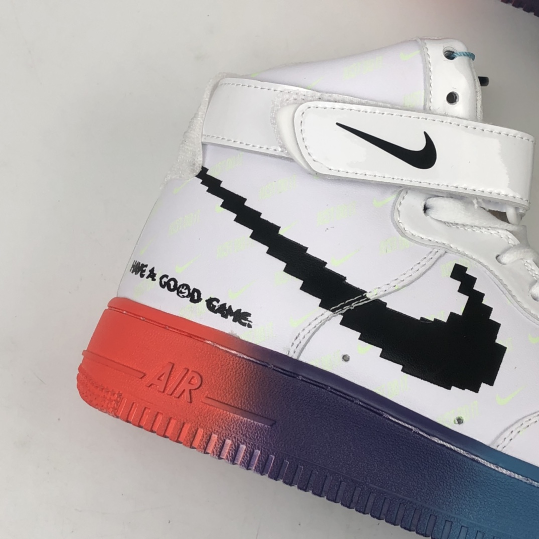 220 OFF White x Nike Air Force 1'07 Vntg Suede Mix 联名款电玩英雄联盟皮肤夜光高帮休闲板鞋 DC2111-101