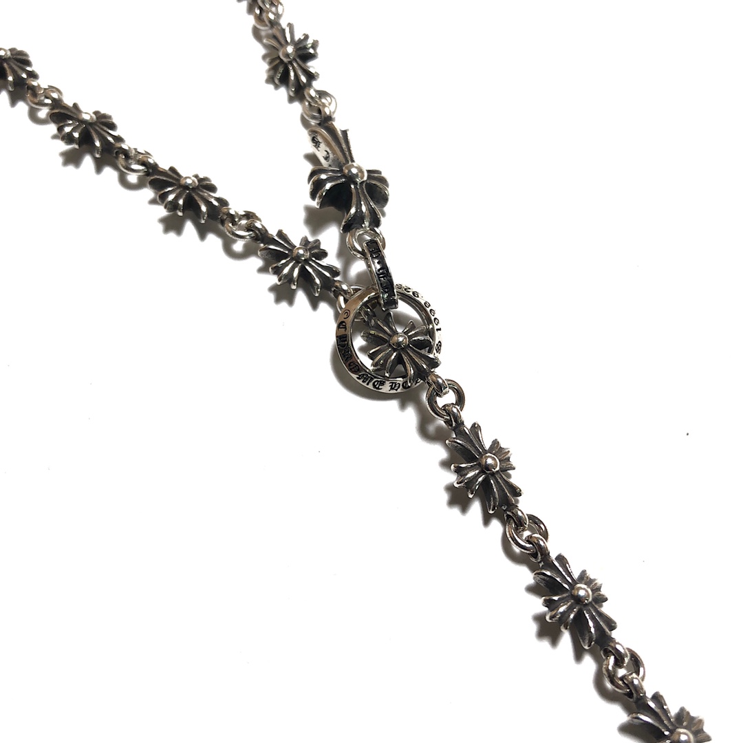 Chrome Hearts 𝐂𝐡𝐫𝐨𝐦𝐞 𝐡𝐞𝐚𝐫𝐭𝐬克罗心 套环拼接项链