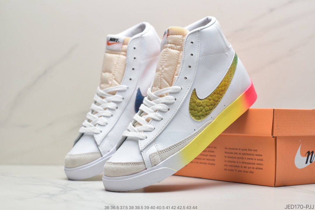 150 公司级耐克NK Blazer Mid '1977 Vintage WE”Multi-Color” 全息镭射小OW“白头层R8纹 CZ8653-136