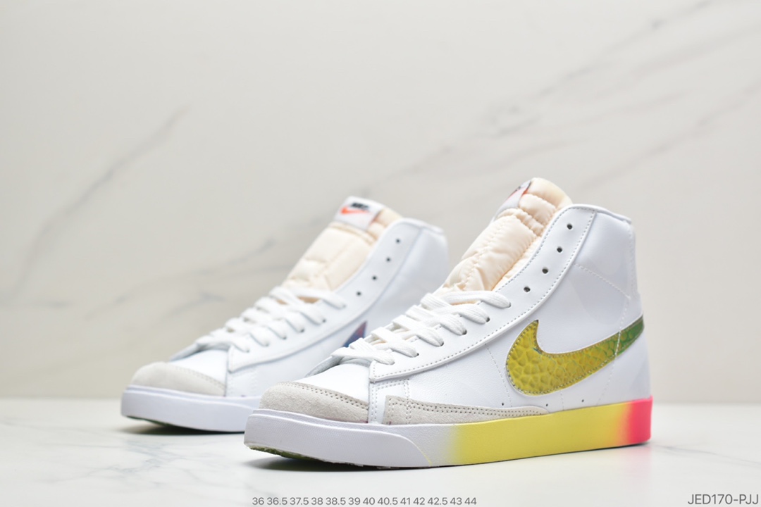 150 公司级耐克NK Blazer Mid '1977 Vintage WE”Multi-Color” 全息镭射小OW“白头层R8纹 CZ8653-136