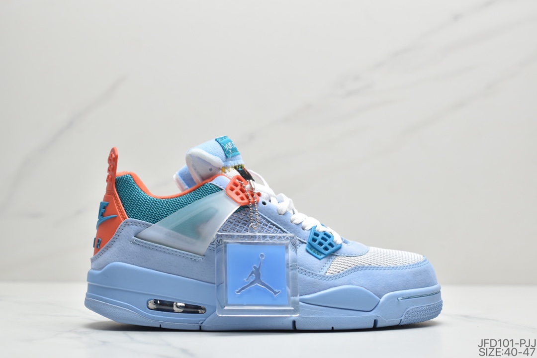 180 Off-White x Air Jordan AJ4 Retro'Cream/Sail'“OW联名沙薄荷绿 玉色”CV9388-003