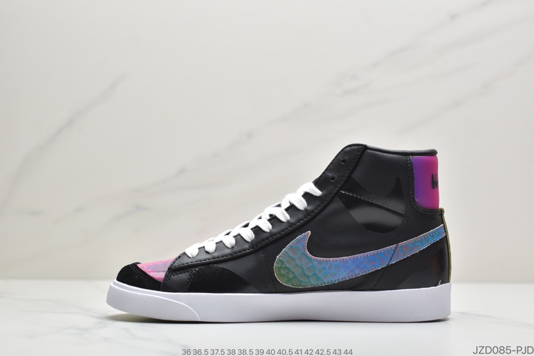 140 公司级耐克NK Blazer Mid '1977 Vintage WE”Multi-Color” 全息镭射小OW“白头层R8纹 CZ8653-136