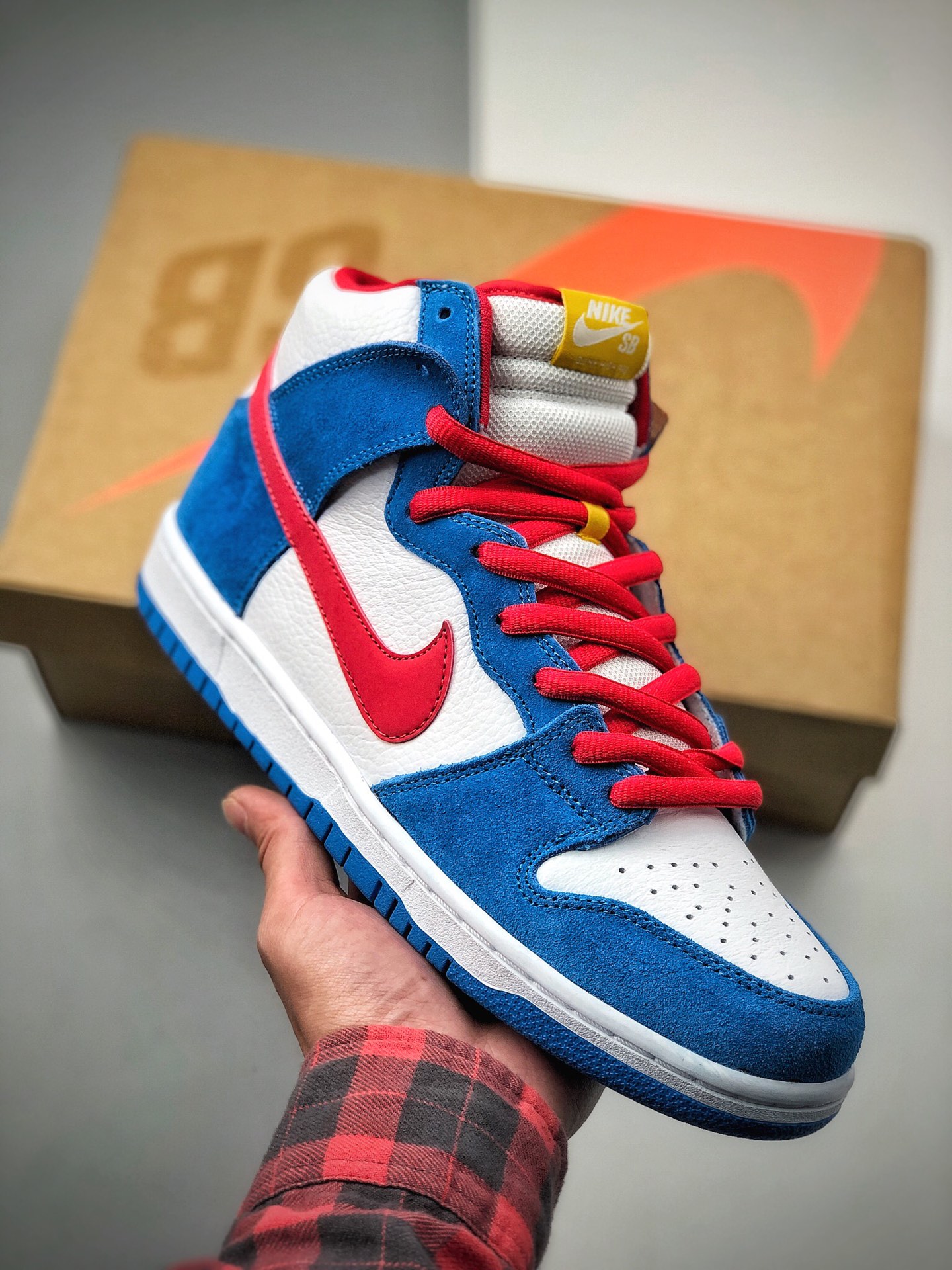 Nike/Nike SB Dunk High "Doraemon" tema de Doraemon, color Doraemon #Se eligió el modelo de caña alta SB Dunk High, con …