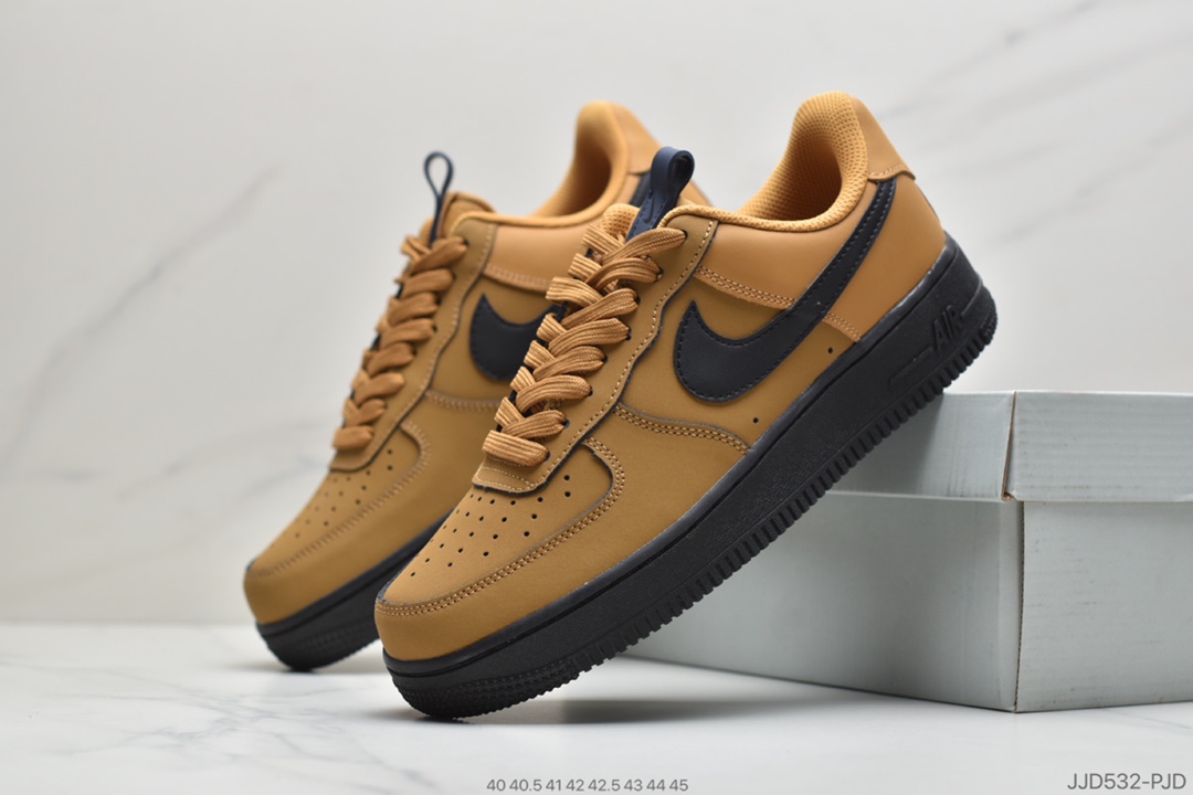130 真标耐克Nike Air Force 1 '07 LV8 4Fossil Cream空军一号经典低帮百搭休闲运动板鞋“皮革鹅卵石白珍珠鱼纹麦黄”货号：CK4363-200