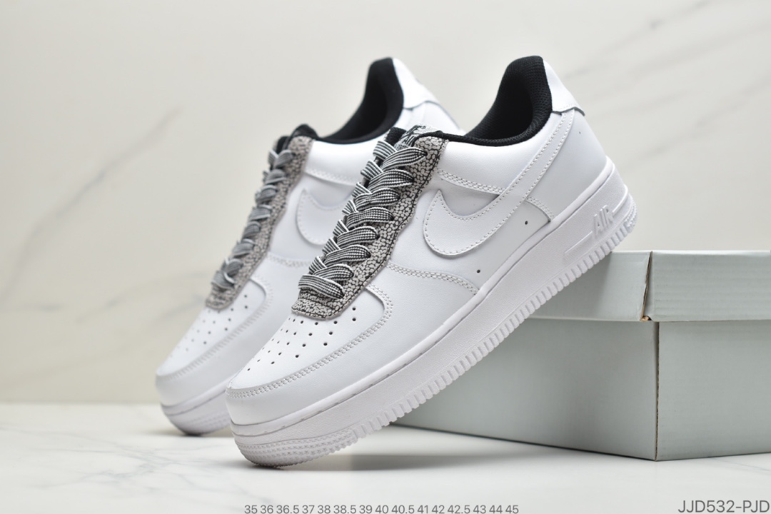 130 真标耐克Nike Air Force 1 '07 LV8 4Fossil Cream空军一号经典低帮百搭休闲运动板鞋“皮革鹅卵石白珍珠鱼纹麦黄”货号：CK4363-200