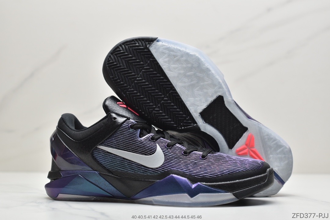 280 公司级科比7代 镭射黑色 变色龙（隐形人）耐克Nike Zoom Kobe VII visibility  Cloak科比7代复刻实战运动低帮文化篮球鞋488371-005