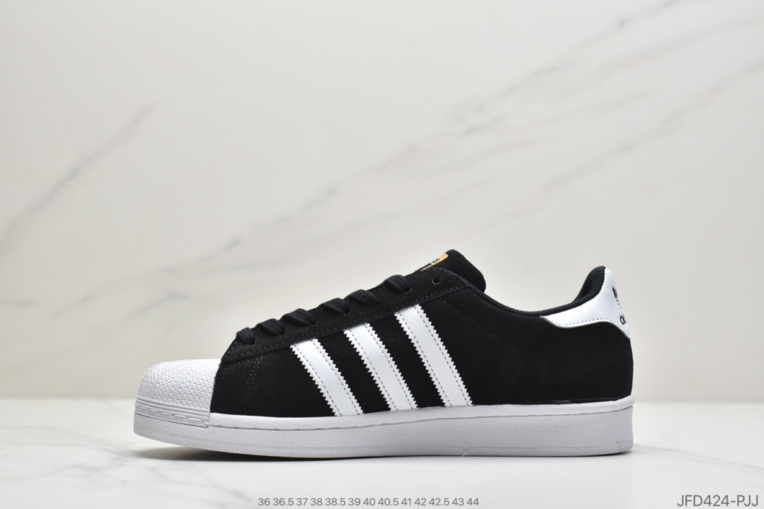 170 公司级阿迪达斯 Adidas Superstar 反毛贝壳头经典百搭休闲运动板鞋 FX2335