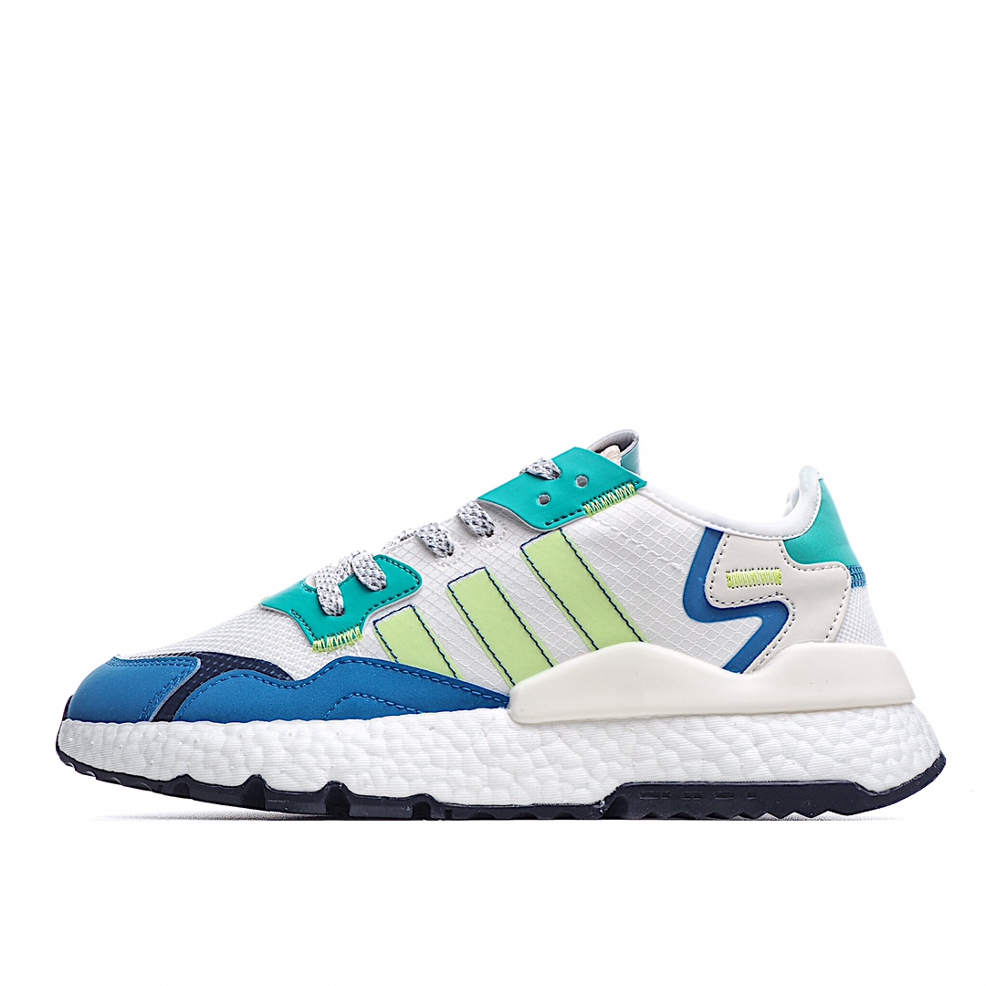 G5 官方正确版本 阿迪达斯 Adidas Nite Jogger Boost 夜行者 复古休闲百搭运动跑鞋。原厂材料 原厂大底 私家独模 网布搭配麂皮拼接打造鞋面 极具复古风格鞋头及鞋跟点缀3M反光设计极为亮眼中底采用全掌 Boost 科技，厚度相当可观，脚感极佳。