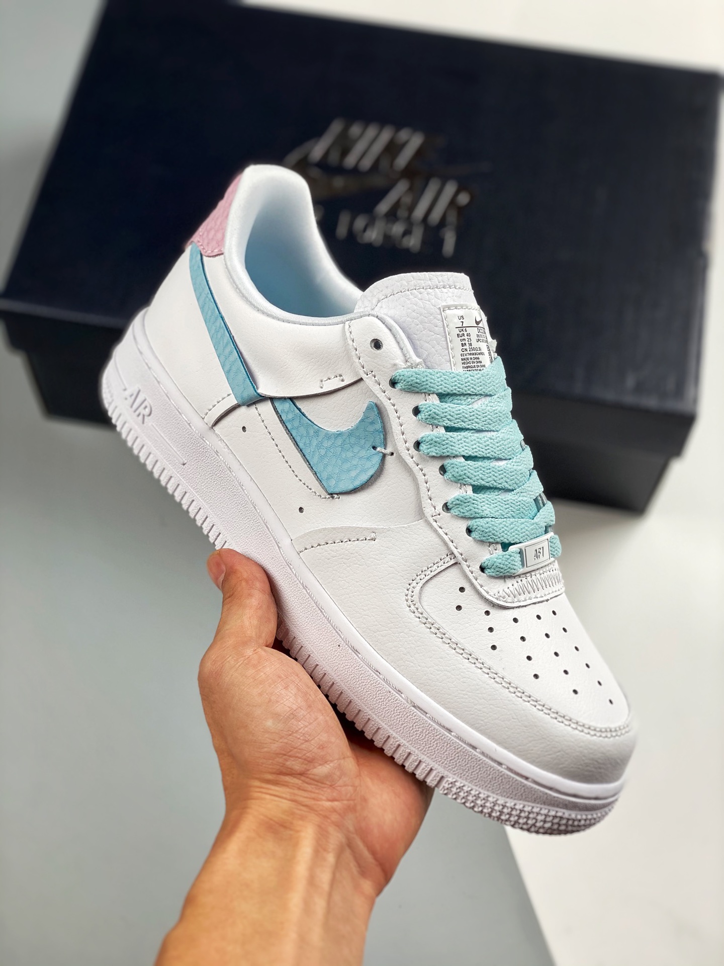 Air FORCE 1 Lxx deconstrucción, gancho roto azul y rosa, versión exclusiva para plataformas de compra, alta probabilida…