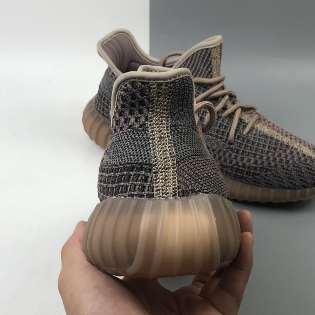 180 Adidas Yeezy 350 Boost V2“Synth”阿迪达斯椰子350百搭轻便爆米花中底休闲运动慢跑鞋 蓝棕 H02795